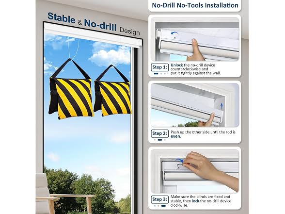MANSNIX 34.5" x 72" White Motorized Blackout Blinds