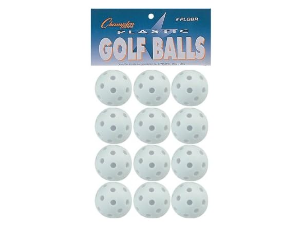 Champion Sports Plastic Golf Balls 12 Pack