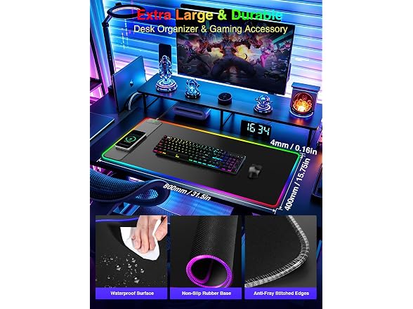 abc.mat Wireless Charging Mouse Pad
