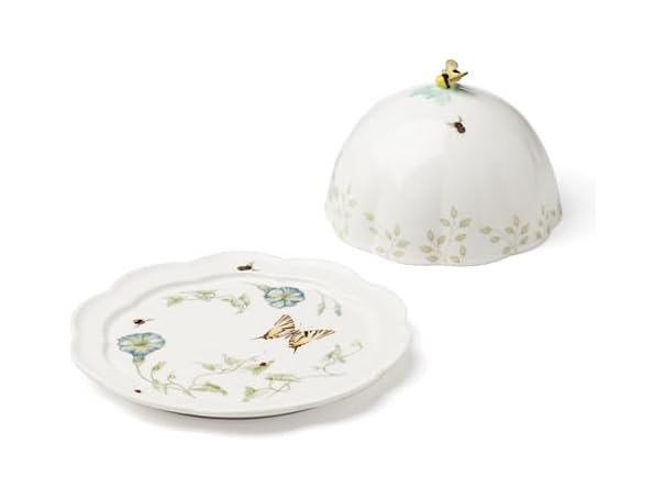 $19.99, Was $54.95, 63% Off! Lenox Home And Kitchen, Butterfly Meadow Beehive Covered Butter Dish dealfomo