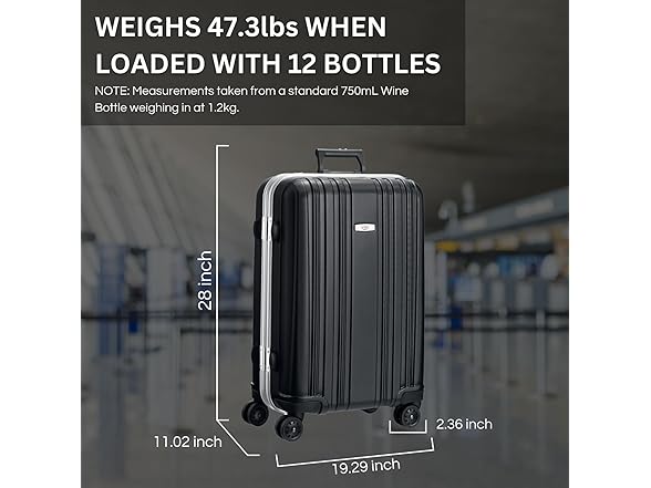 Wine Bottle Suitcase Aluminum (12 Bottles)