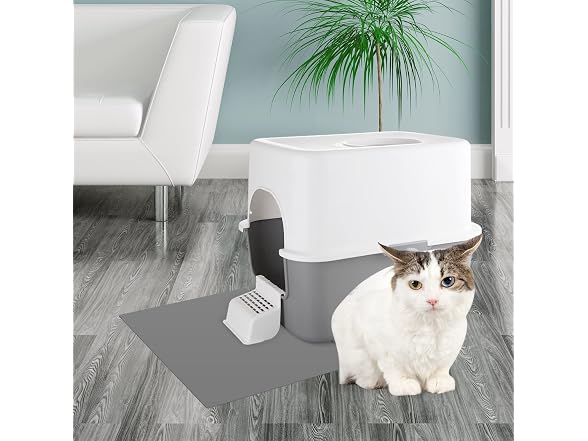 RIZZARI Large Cat Litter Box,Portable Cat Litter Box