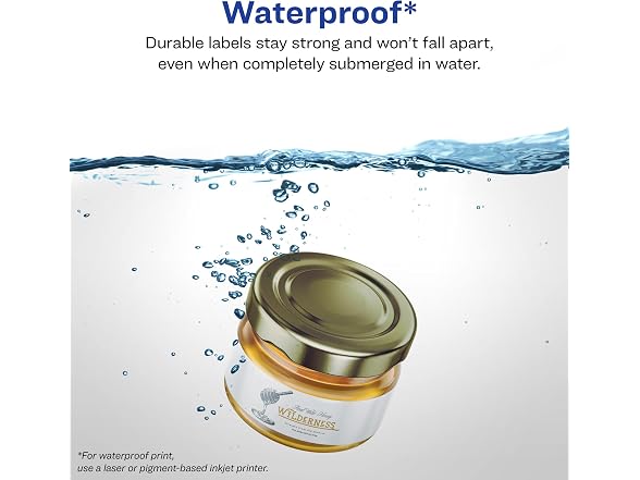 Avery Durable Waterproof Wraparound Rectangle Labels
