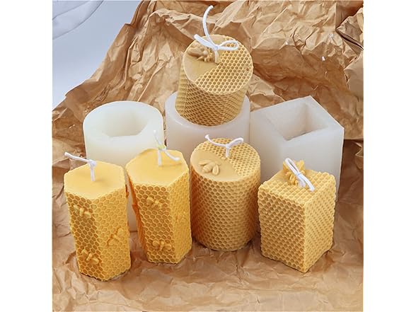 3D Bee Honeycomb Candle Molds Beehive