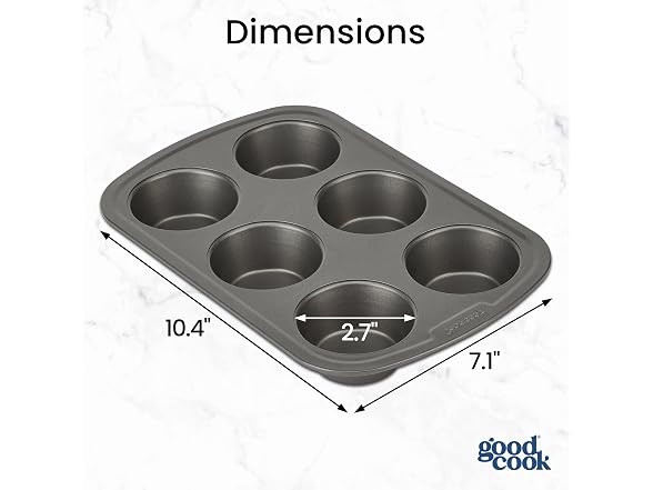 GoodCook Set of 2 Everyday Nonstick Steel Muffin Pan