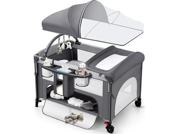 YoYiCuna 4 in 1 Baby Bassinet Bedside Crib