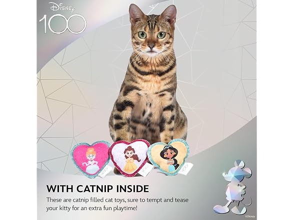 Disney for Pets 3 Piece Princess Cat Toys with Catnip
