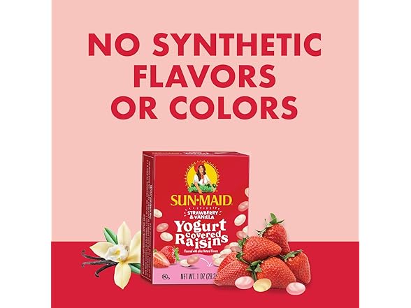 6PK Sun-Maid Strawberry & Vanilla Yogurt Coated Raisins