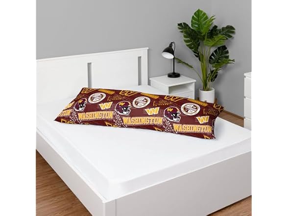 WASHINGTON COMMANDERS Printed Plush Body Pillow