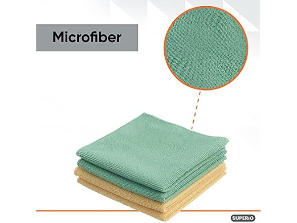 Superio Microfiber Cleaning Cloth for Cars, 72 Pack