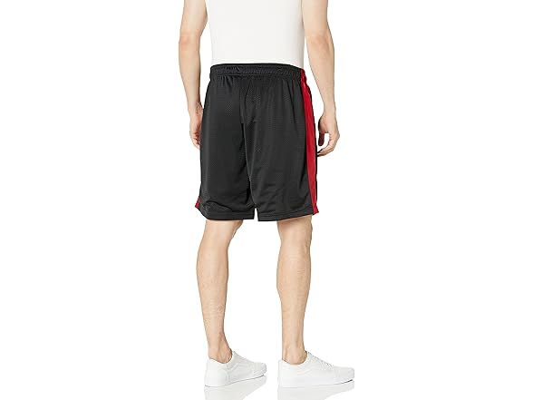 Southpole Men's Black/Red Mesh Shorts (S)