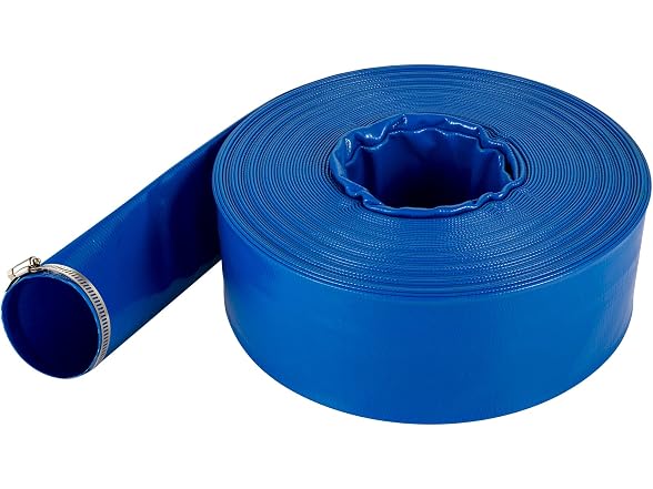 Discharge Hose, 1-1/2" x 100', PVC Fabric Lay