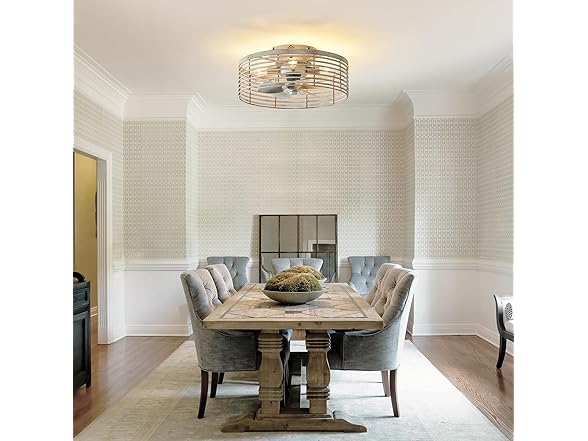 Parrot Uncle 17.7 Inch Caged Ceiling Fan with Light