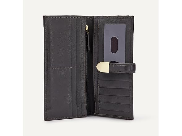 AE Womens Leather Clutch Wallet