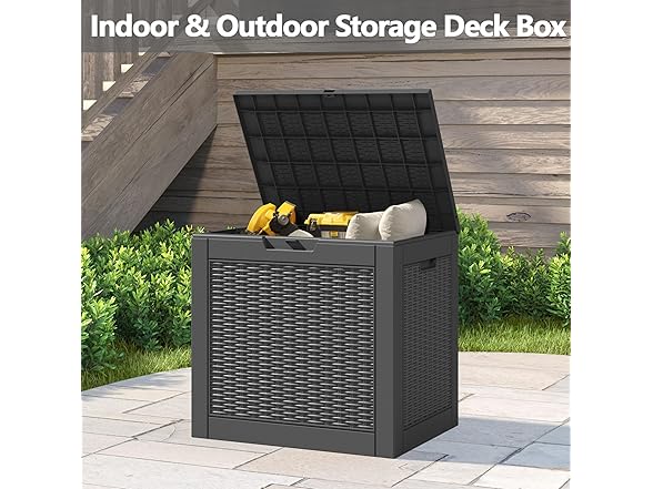 LHBGO 31 Gallon Deck Box Black
