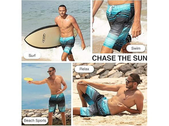 Kanu Surf Men's Black/Aqua Trunk (M)