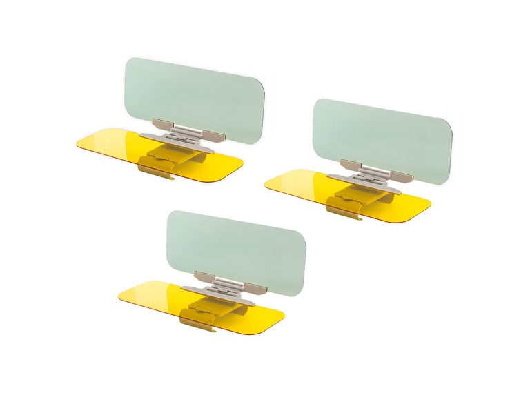 Zone Tech SV0003-3 Day-Night AntiGlare Windshield Visor 3pk