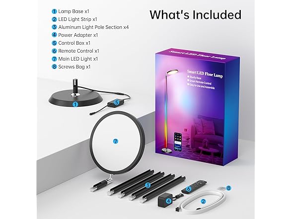 SMAVISTA LED Smart Floor Lamp