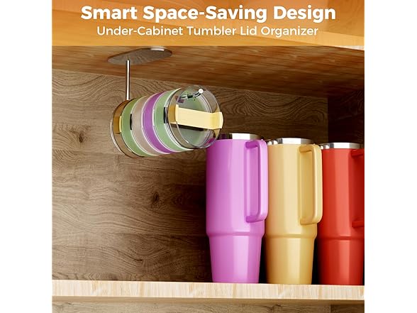 Quehun 2 PCS Tumbler Lid Organizers