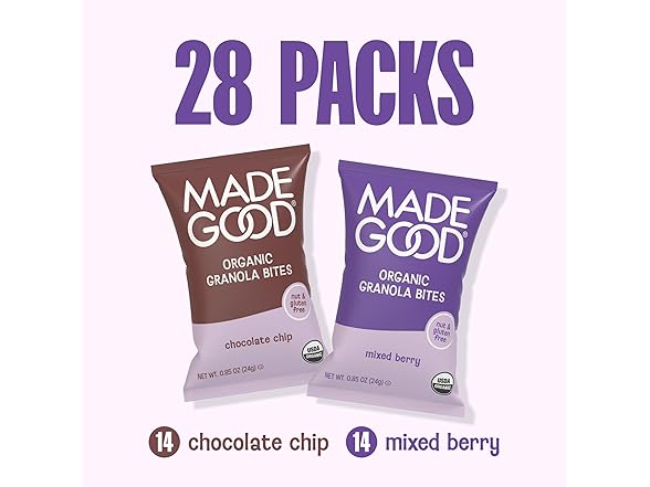 MadeGood MadeGood GranolaBites Chocolate Chip &