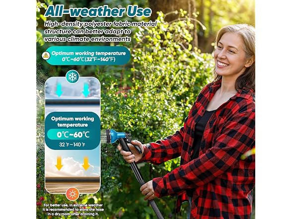 BAZOLOTA Garden Hose 100FT Non-Expanding