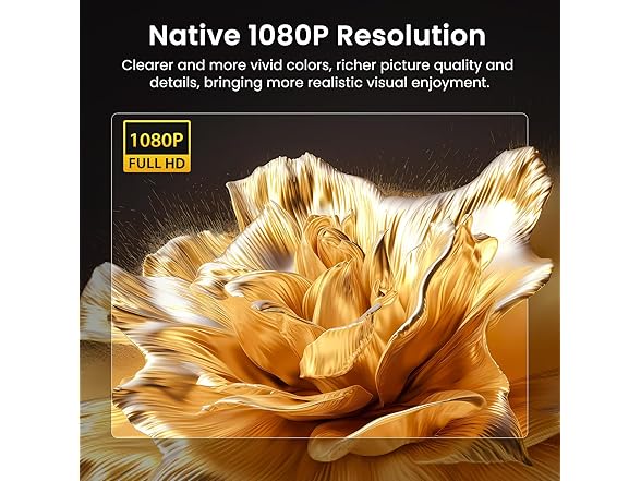 HAPPRUN Full HD Bluetooth Projector