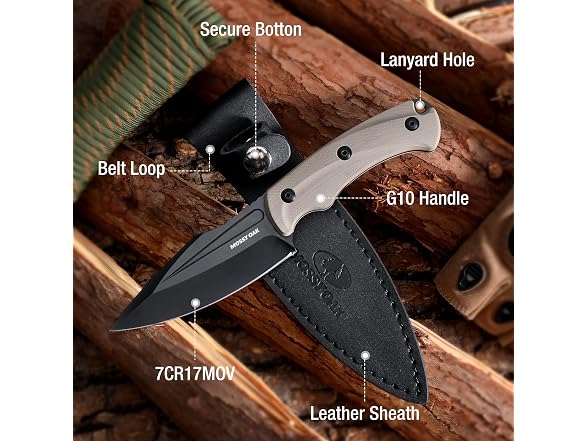 Mossy Oak Hunting Knife with Sheath