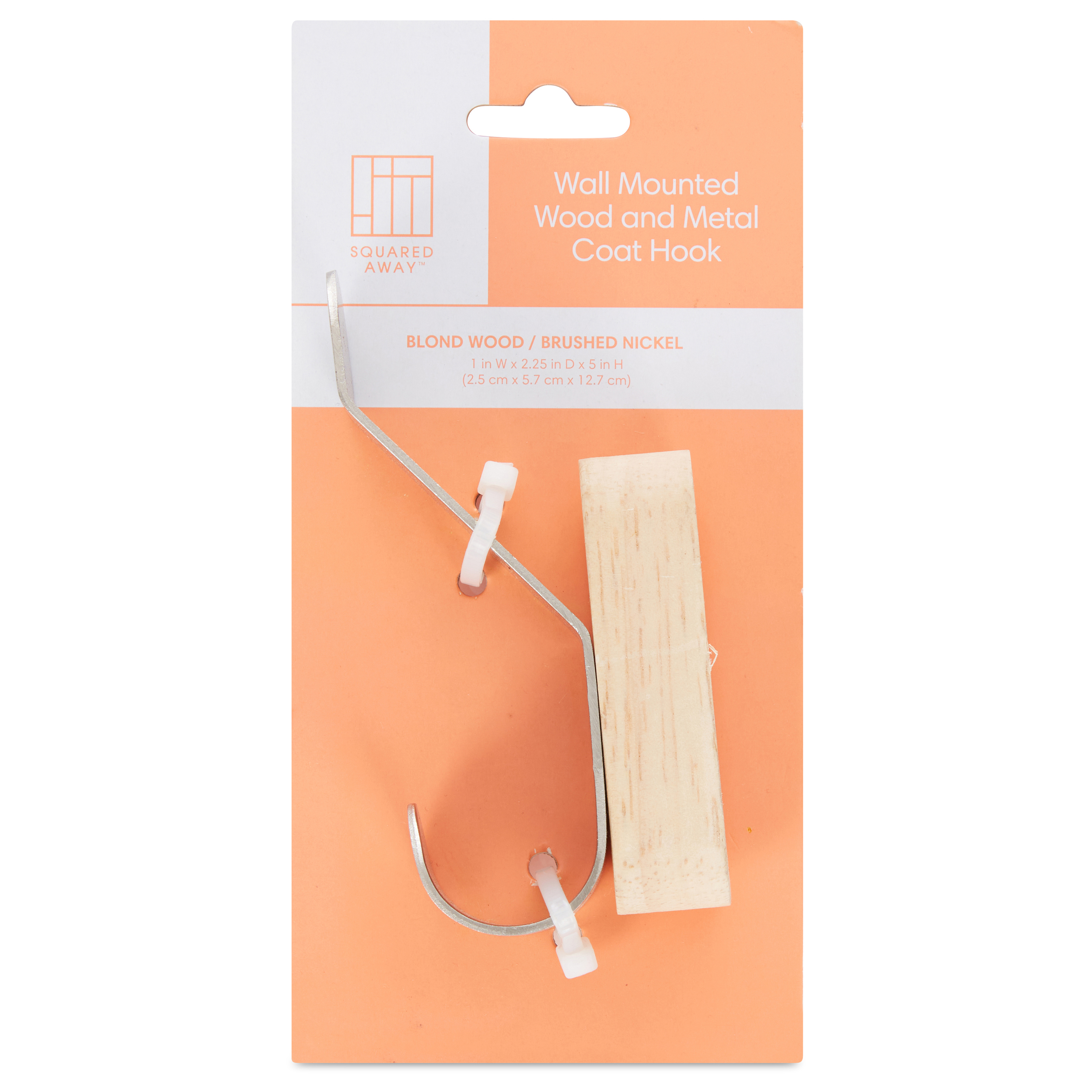 Wall Mounted Wood & Metal Hook Coat Rack - Gallery 17