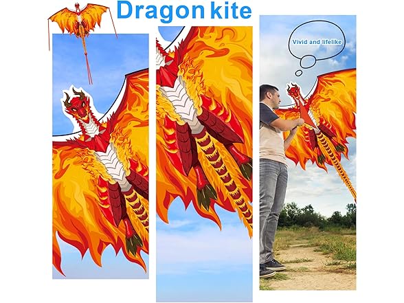 Crogift Dragon Kite for Adults