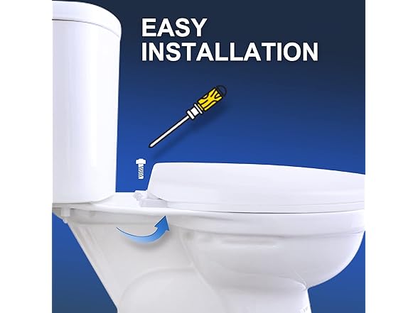 Miibox Removable Round Bowl Matte White Toilet Seat