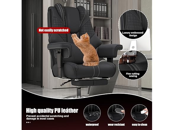 Big and Tall Leather Executive Office Chair