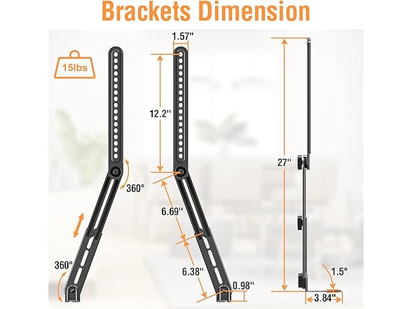 ELIVED Soundbar Mount | Up to 15LB