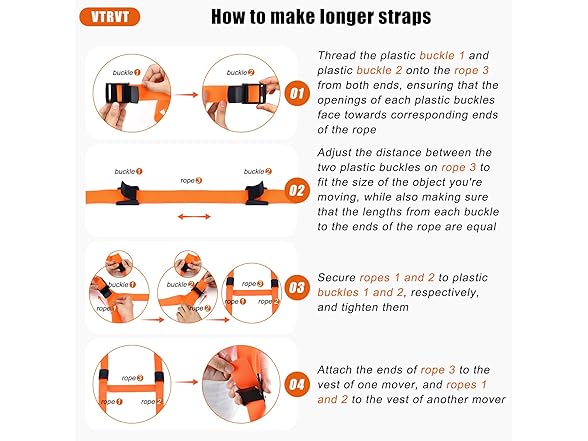 Moving and Lifting Straps with Padded Vest