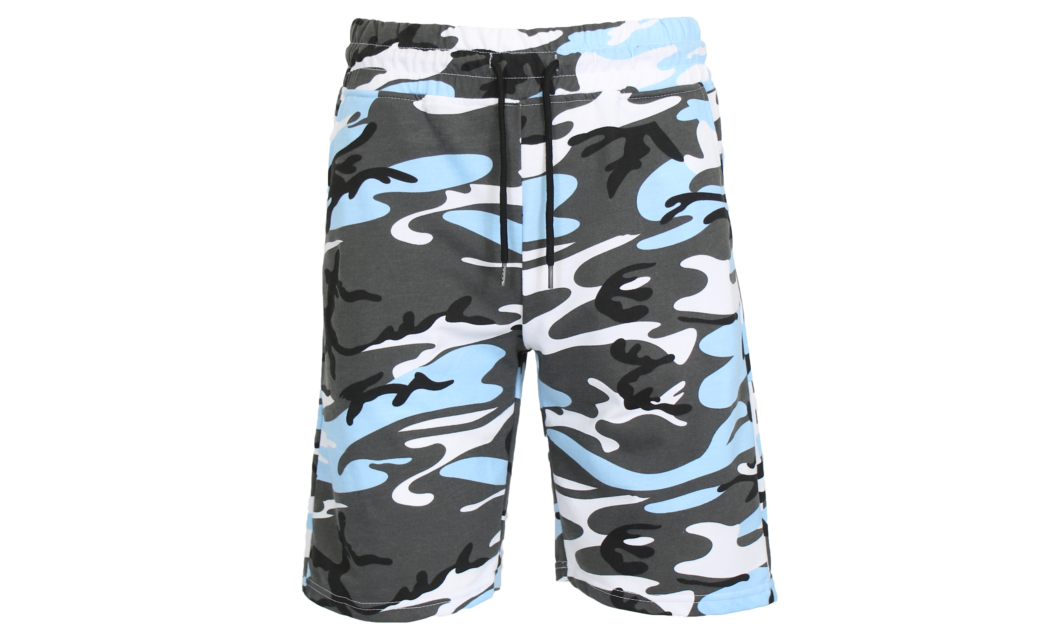 1 & 3Pk Mens French Terry Camo Shorts - Gallery 17