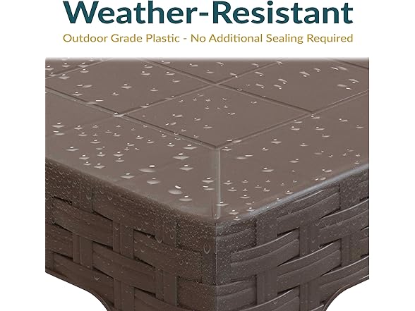 Sunnydaze Decor RBW-051-2PK 2 Brown Side Tables Brown