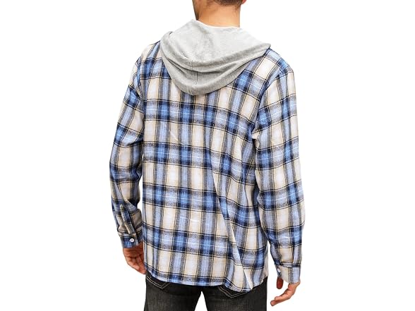 Apcki Men Hoodie Shirt Long Sleeve Flannel Shirt