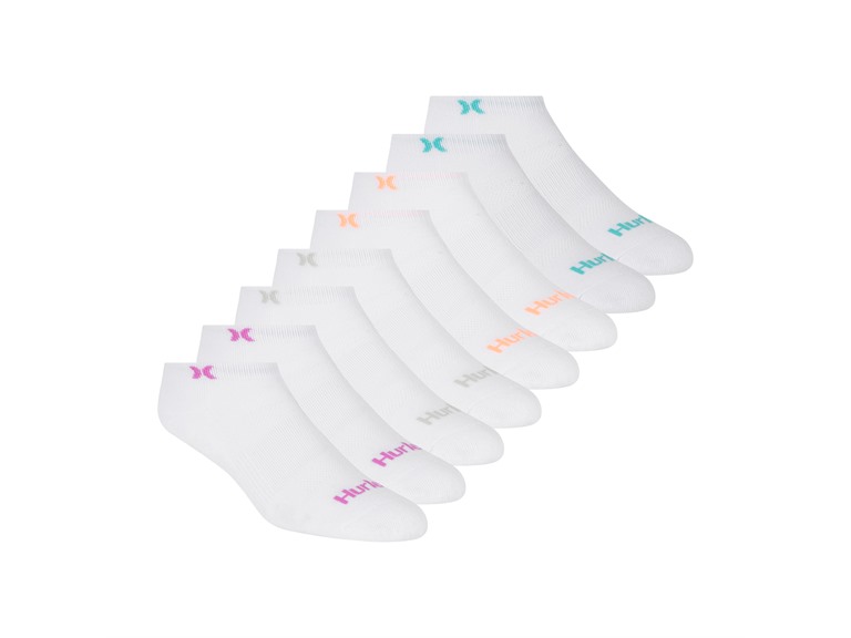 Hurley H601752 9-11 Hurley Women's 16-Pairs Low Cut Socks WHITE