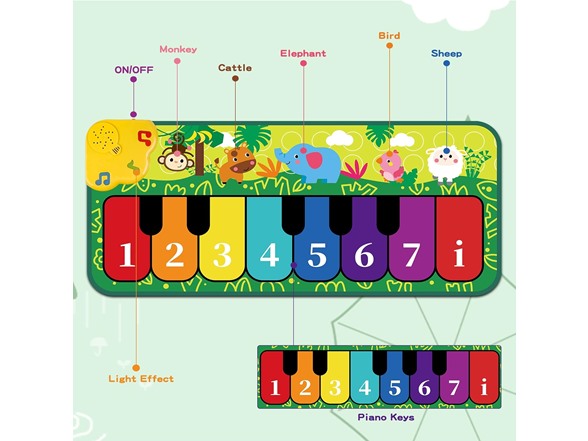 Kids Piano Mat 5 Animal Sounds & Music