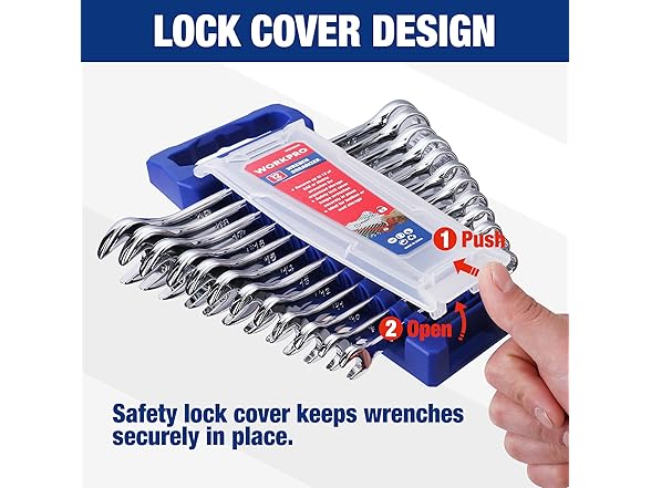 WORKPRO 2-Piece Wrench Organizer Green