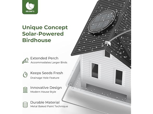 MrCrafts Solar Bird Feeder