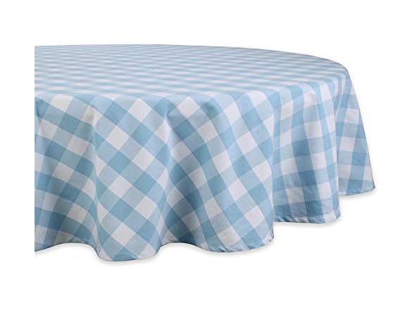 DII Buffalo Check Collection Tablecloth, 70" Round