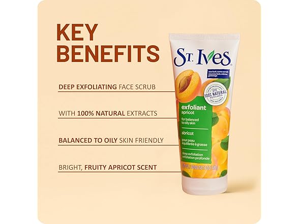 St. Ives Apricot Facial Scrub Fresh Skin 6oz