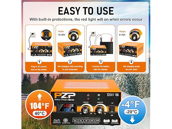 12V/24V Battery Charger Maintainer