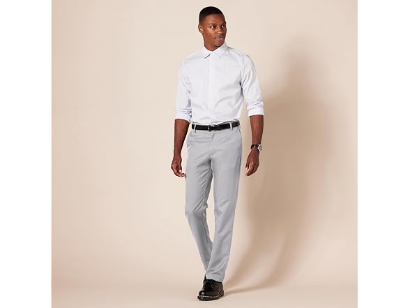 Amazon Essentials Men Slim-fit Flat-front Pants