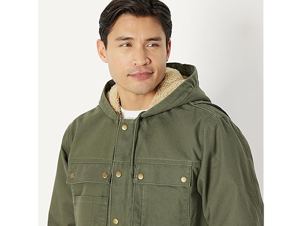 Amazon Basics Mens Hooded Workwear Jacket