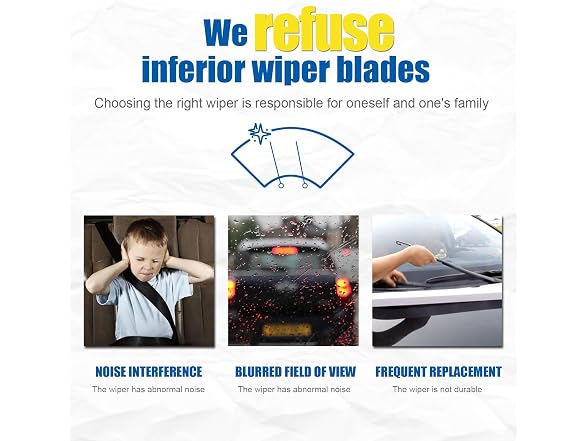 Hyundai Accent Wiper Blades, Set of 3