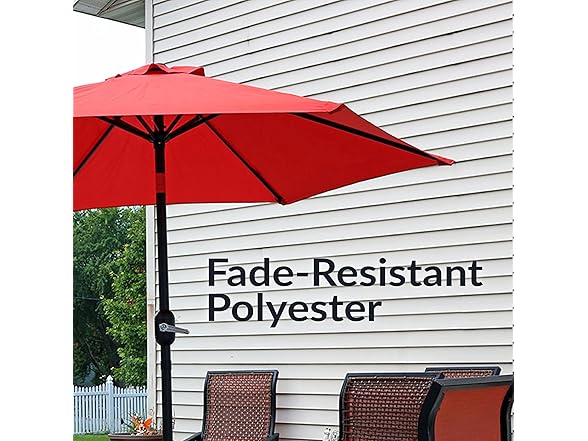 Sunnydaze Outdoor Patio Umbrella, 7.5' Burnt Orange