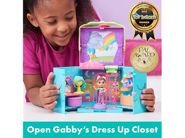Dreamworks Gabby’s Dollhouse, Dress-Up Closet Portable Playset