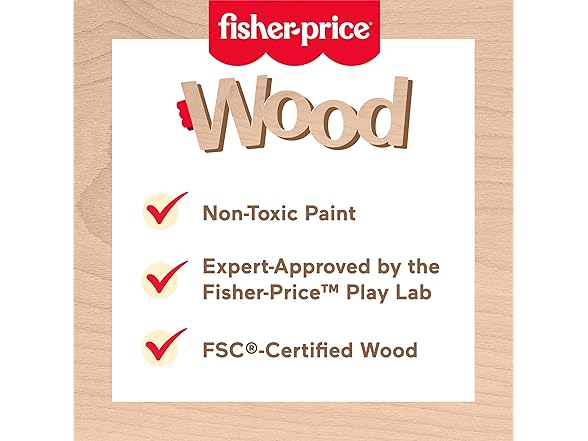 Fisher-Price Wood Pretend Play Toy Tea Set