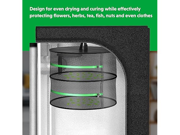 YSSOA Herb Drying Rack Hanging 2 Layer 24''